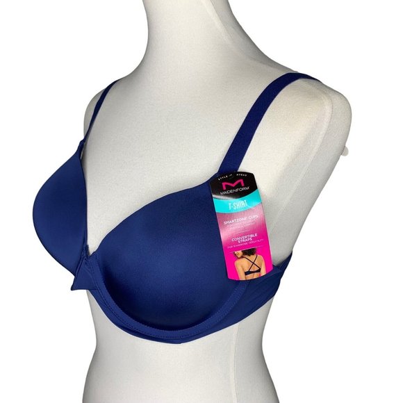 Maidenform One Fabulous Fit Demi T-Shirt Bra Size 40B Navy Blue Style DM7543 - Picture 4 of 9